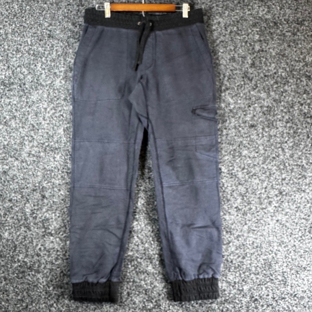 Gap Mens Jogger Sweatpants Navy Blue Black Contrast Waist‎ Cargo Pocket Size M